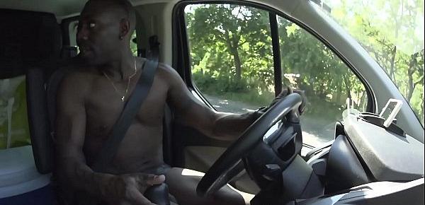 Joss lescsaf shows off while driving naked in this car. With he&039;s BBC in soft mode